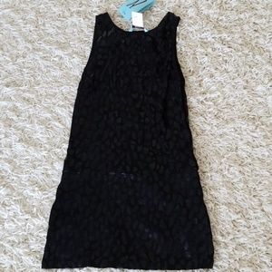 Marciano black leopard cut out back dress/tunic